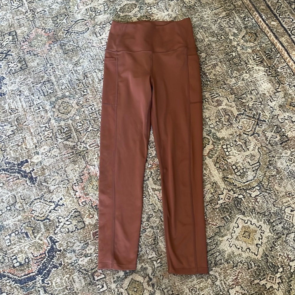 Carbon 38 Brown Cappuccino Ankle Length Leggings Small